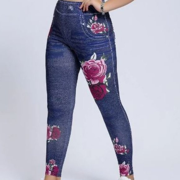 High Stretch Floral Legging - Picture 3 of 5